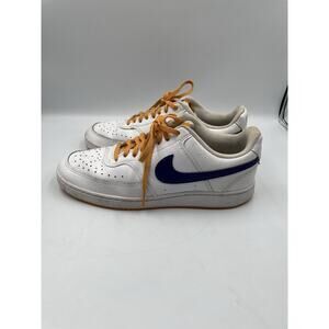 Nike Court Vison White Mens University Blue & Gold Sneakers Shoes Size 8.5